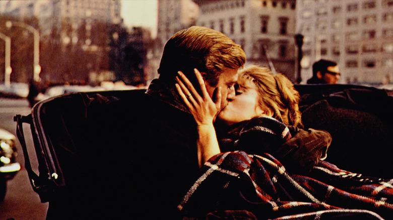 Jane Fonda and Robert Redford kissing