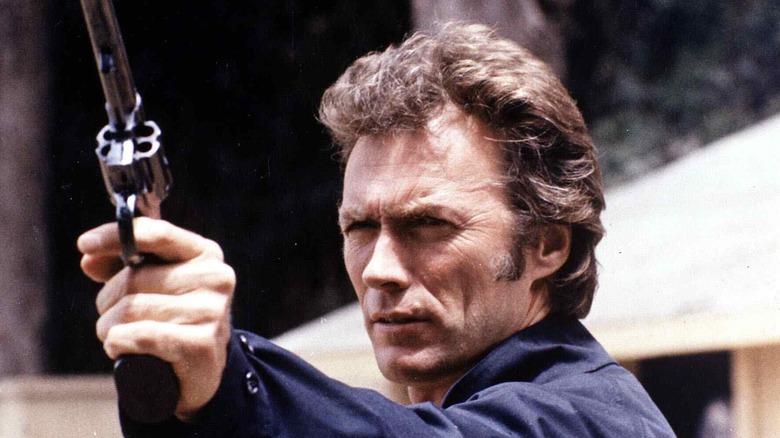 Clint Eastwood holding gun