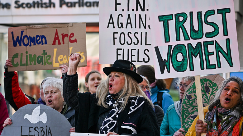 Scottish International Women's Day protestors