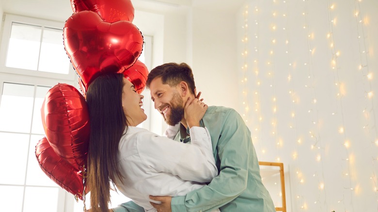 Couple celebrating Valentine's Day