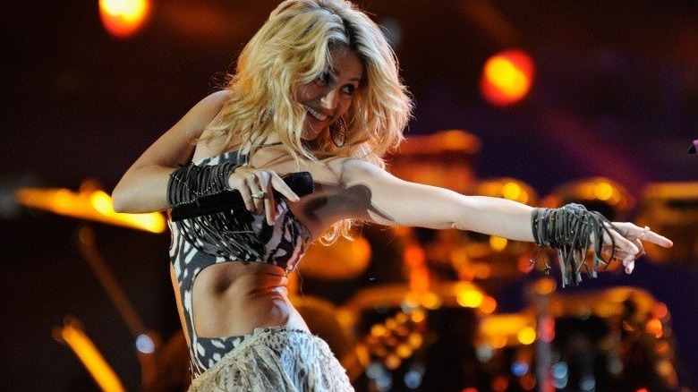 Shakira dancing onstage