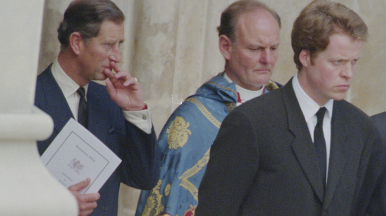 King Charles and Earl Spencer at Diana's funeral