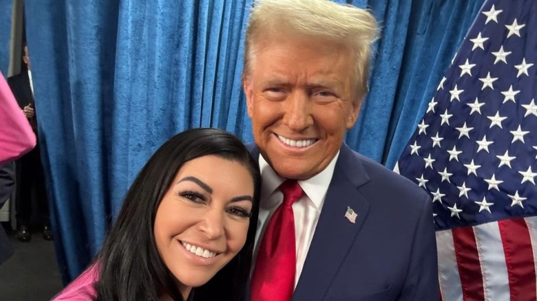 Kira Girard and Donald Trump smiling