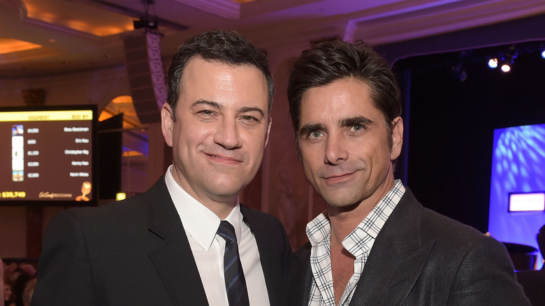 John Stamos with Jimmy Kimmel