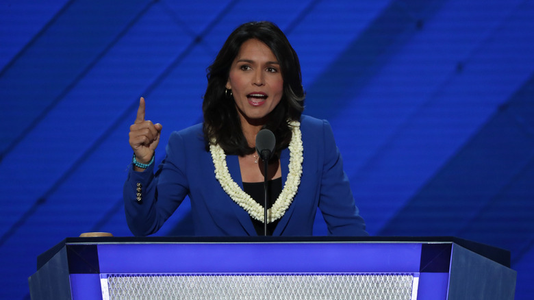 Tulsi Gabbard addressing the 2016 DNC