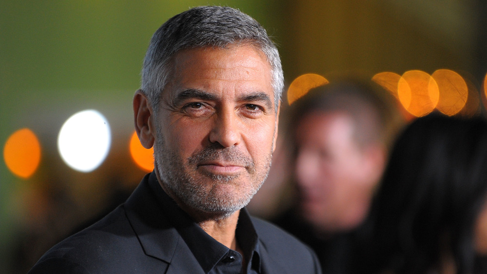 George Clooney in gray suit