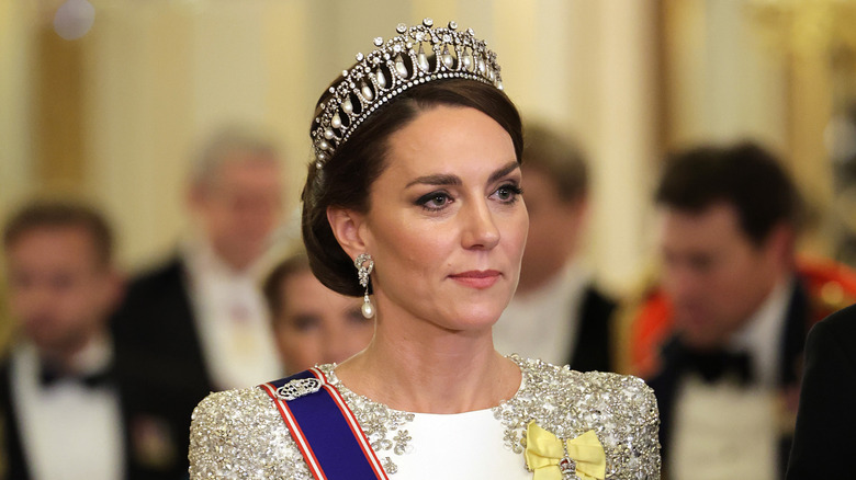 Kate Middleton wearing a tiara