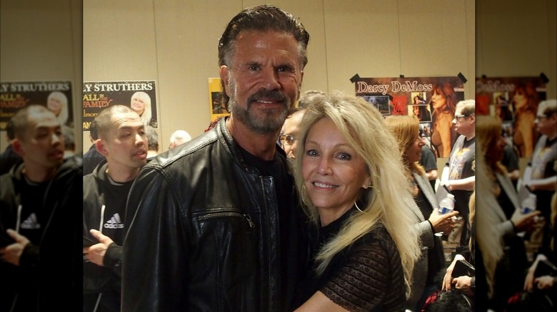 Heather Locklear and Lorenzo Lamas smiling