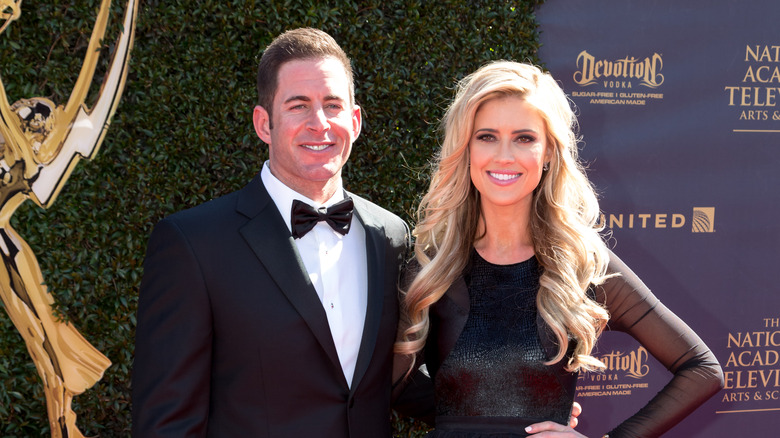 Tarek El Moussa and Christina Hall posing