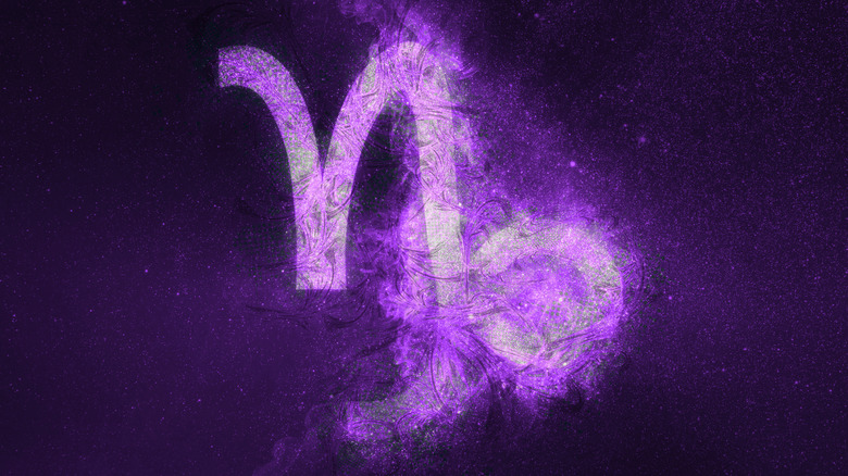 Purple Capricorn symbol