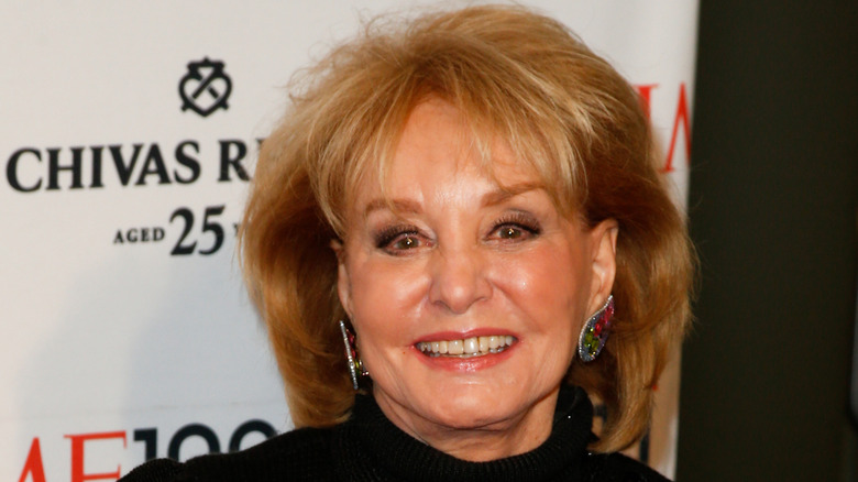 Barbara Walters smiling at event