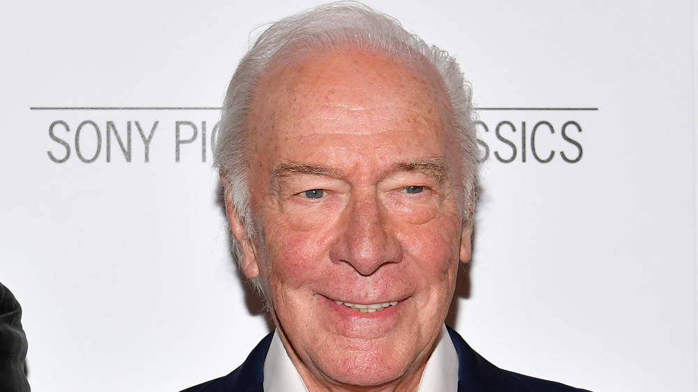 Christopher Plummer wearing suit