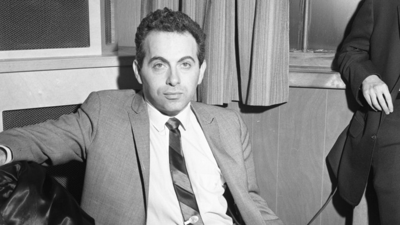 Black-and-white photo of Jackie Mason
