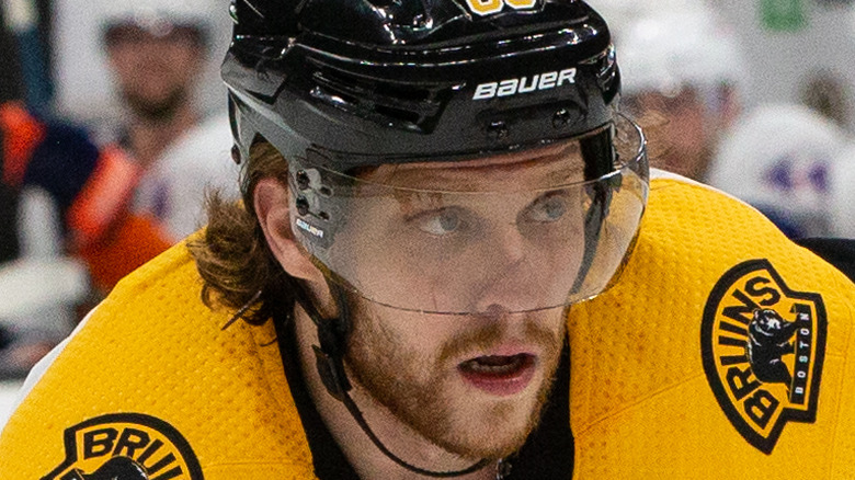 David Pastrnak during a game