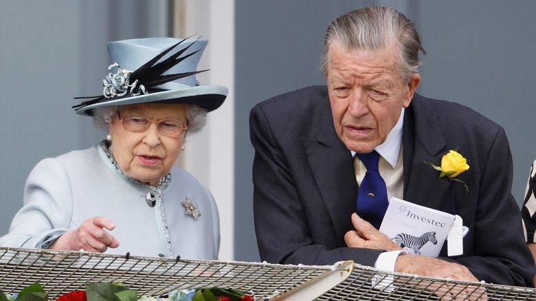 Queen Elizabeth with Sir Michael Oswald