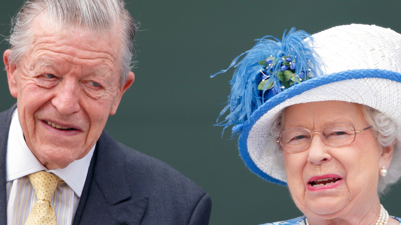 Sir Michael Oswald with Queen Elizabeth