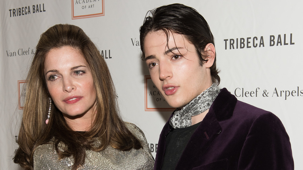 Stephanie Seymour poses with Harry Brant