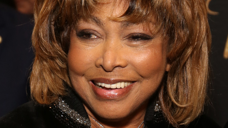 Tina Turner at a press event.