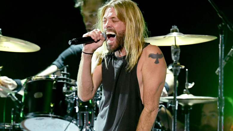 Taylor Hawkins performing on stage