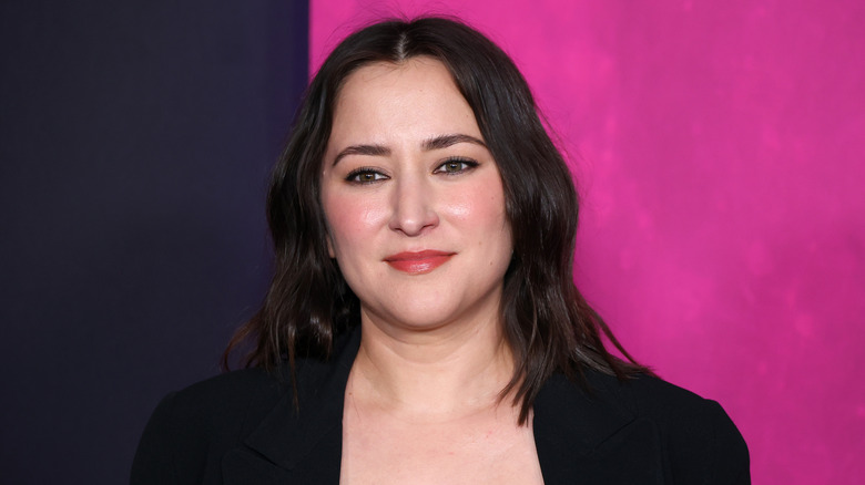 Zelda Williams posing for photos in a black blazer