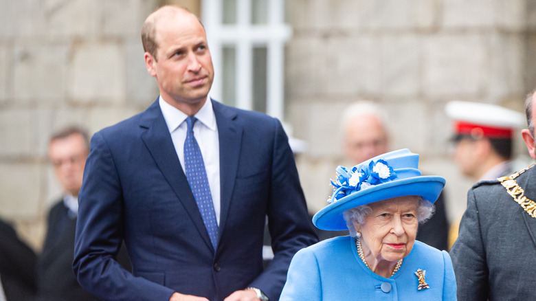 Prince William and Queen Elizabeth