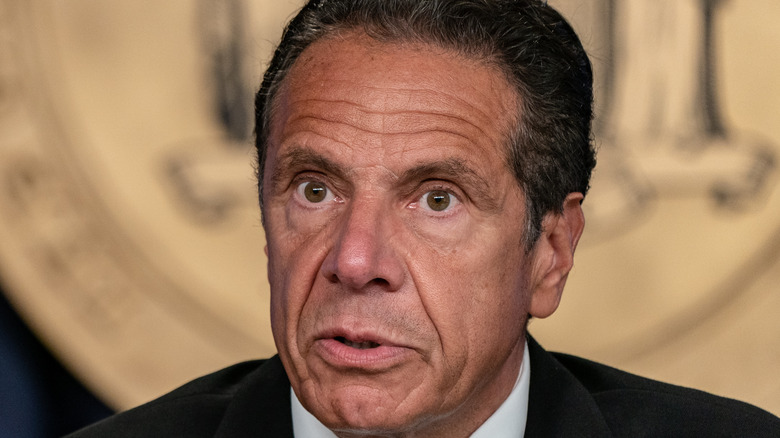 Andrew Cuomo looks perturbed