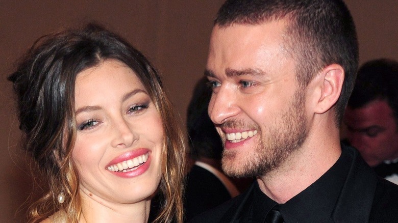 Jessica Biel and Justin Timberlake on the red carpet 