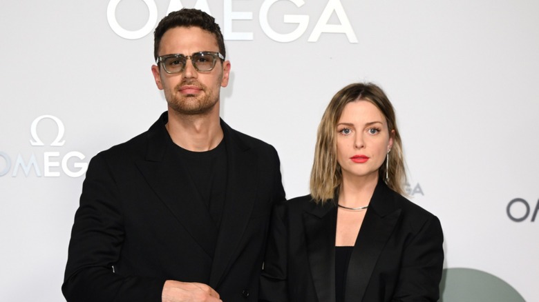 Theo James and Ruth Kearney posing together