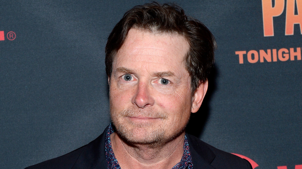 Michael J. Fox raising his fist 