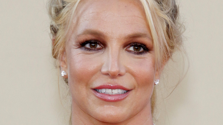 Britney Spears poses on the red carpet