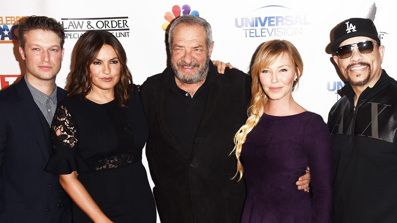 Dick Wolf with the cast of Law & Order SVU