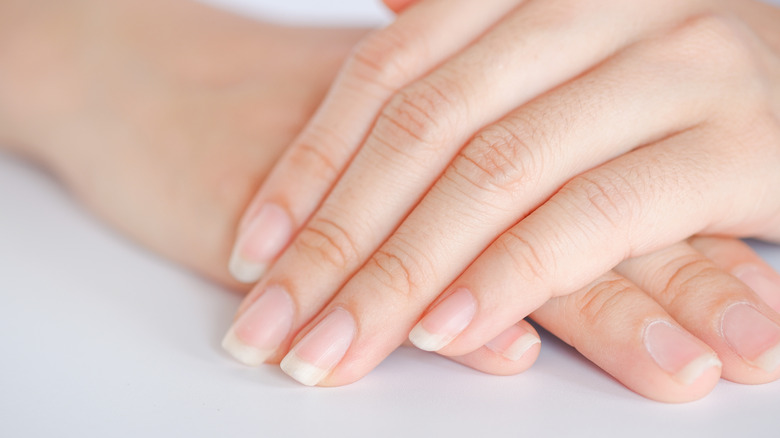 Long natural nails