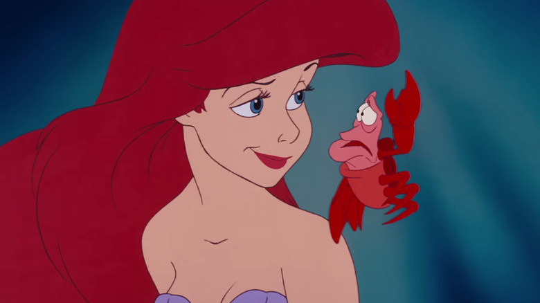 Ariel and Sebastian in The Little Mermaid