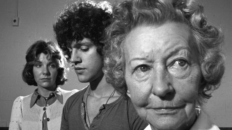 Irene Ryan and other actors in a production of Pippin