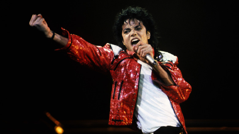 Michael Jackson in concert in 1986