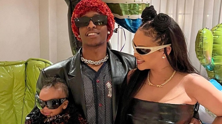 ASAP Rocky, baby RZA and Rihanna 