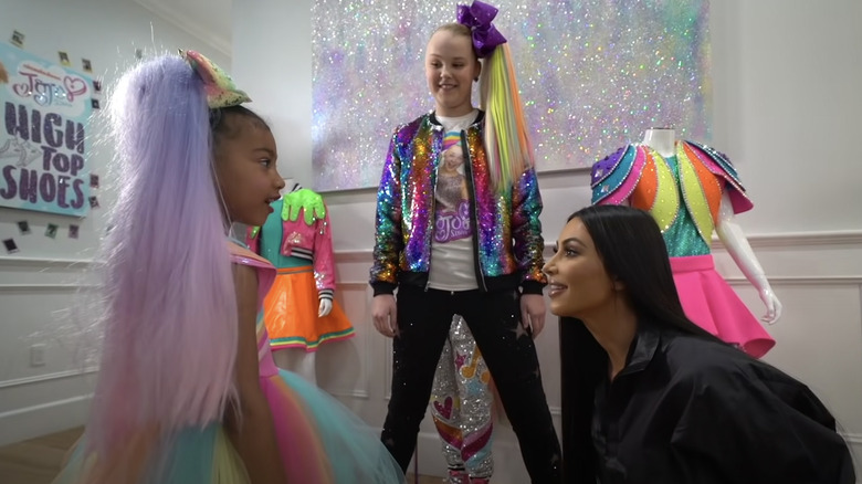 North West, Jojo Siwa, and Kim Kardashian 