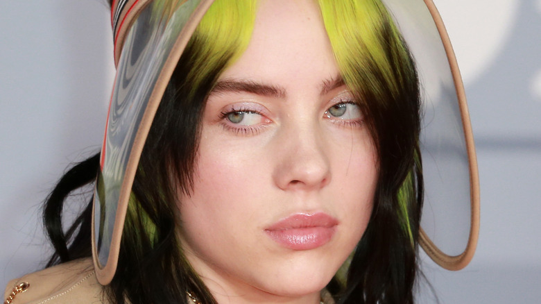 Billie Eilish looking to the side