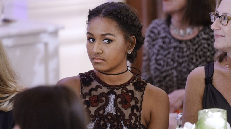 Sasha Obama at an event