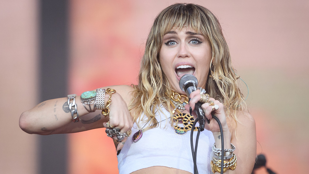 Miley Cyrus performing live