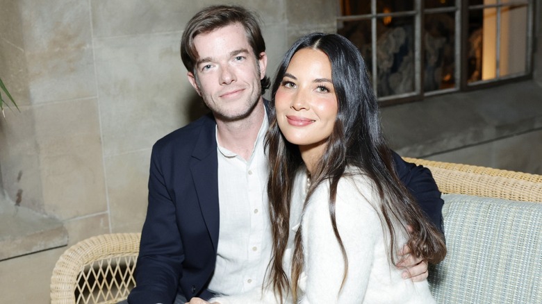 John Mulaney and Olivia Munn smiling