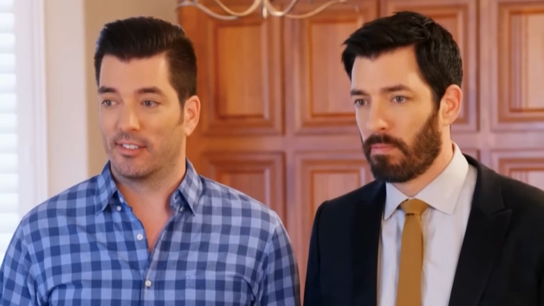 Jonathan and Drew Scott during an episode of "Property Brothers"