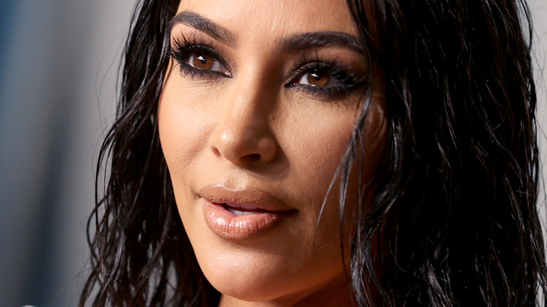 Kim Kardashian staring