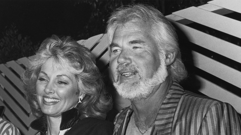 Kenny Rogers and Marianne Gordon at an event together in 1987