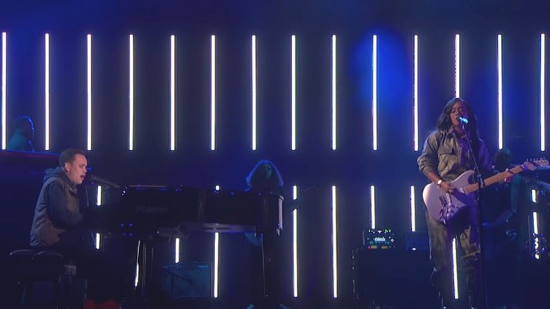 Kodi Lee and H.E.R perform on stage
