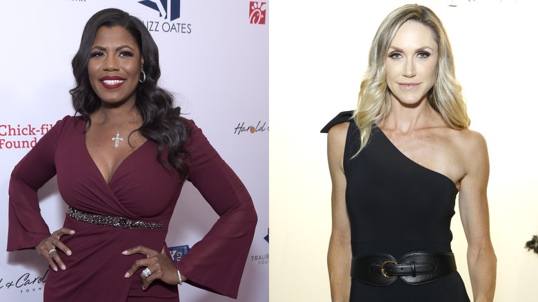 Omarosa Newman (L) and Lara Trump (R)