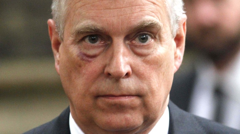 Prince Andrew unsmiling