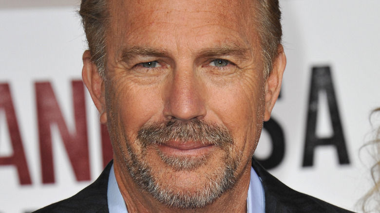 Kevin Costner looking serious