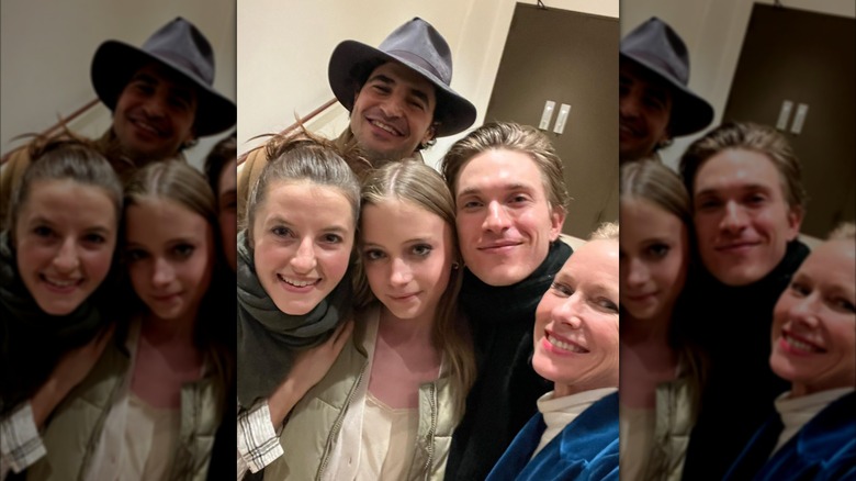 Kai Schreiber posing with Naomi Watts, Zac Posen, Harrison Ball, and Indiana Woodward