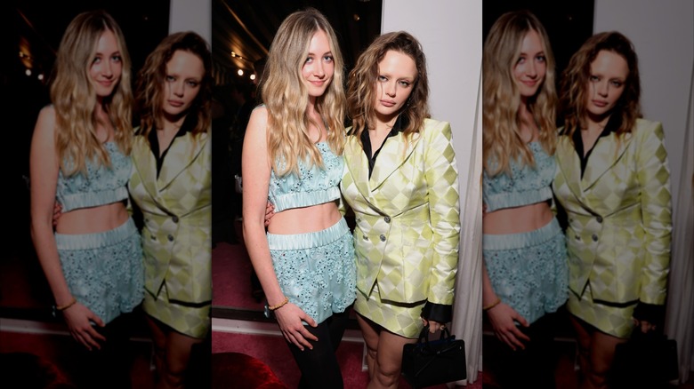 Sunday Rose Kidman-Urban posing beside Joey King at W Magazine's Annual Best Performances Party in 2025